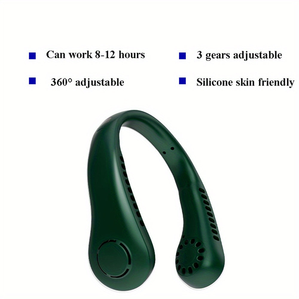 Leafless Hanging Neck Fan USB Rechargeable Small Fan