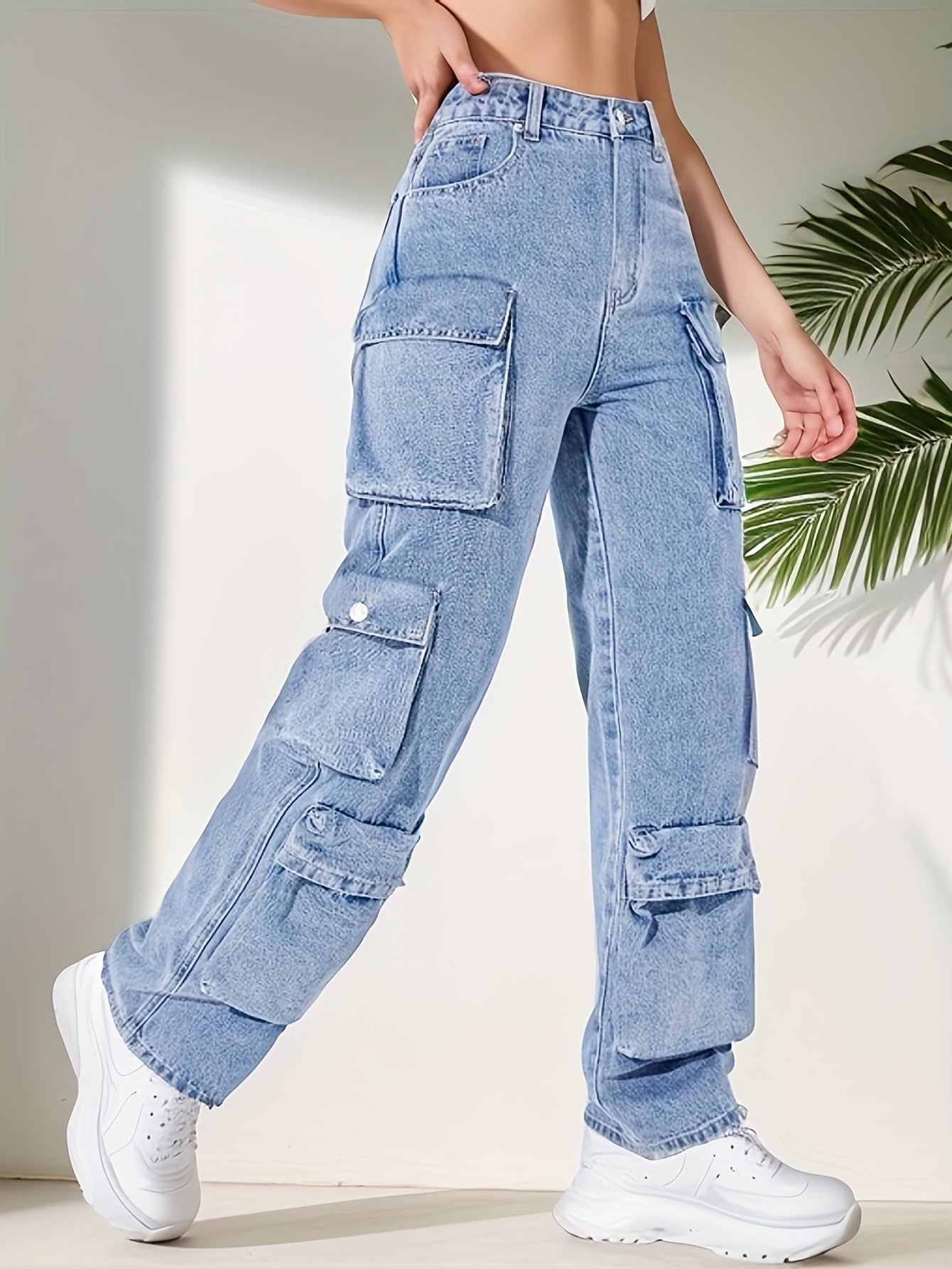 Cargo Pants Wide Leg Jeans High Waist Loose Fit Y2K & Kpop Style