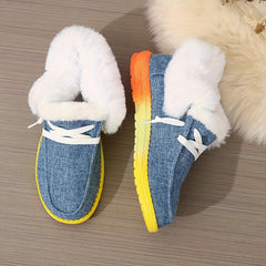 Winter Warm Flat Shoes Low Top Non slip Thickened Warm Sneakers Women's Footwear