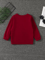 Boys Casual Pullover Sweatshirt Long Sleeve Crew Neck Tops