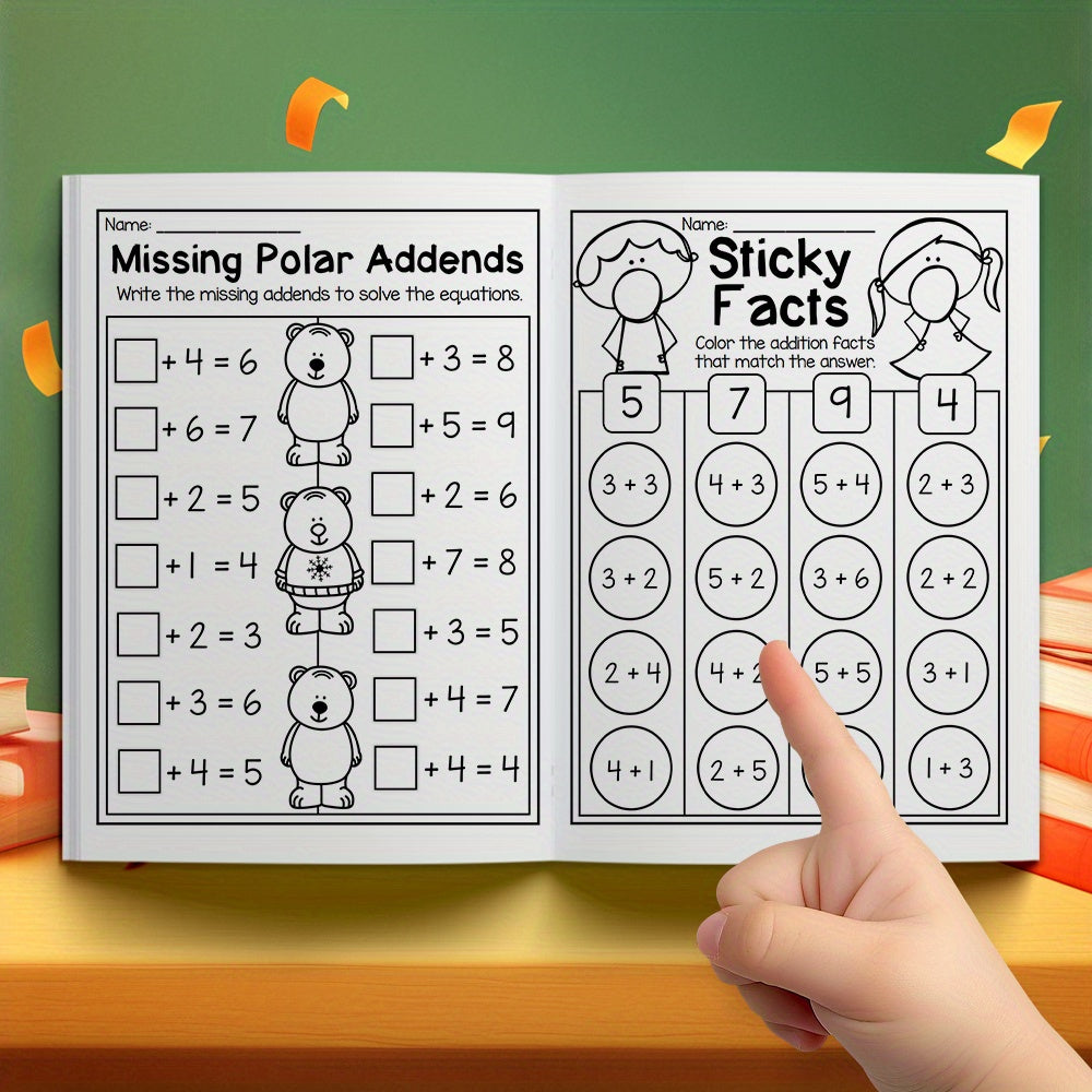 Fun Math Workbook Addition & Subtraction Friends of Ten Food Pictures