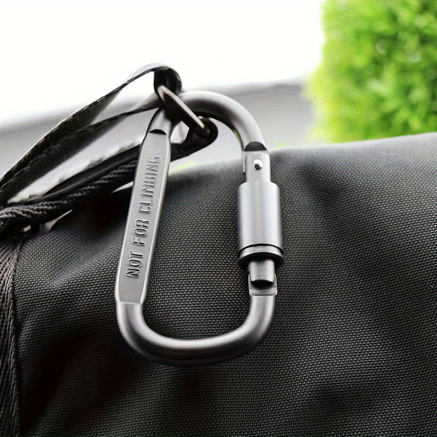 4pcs D-shaped Carabiner Buckle Keychain for Camping Hiking Outdoor