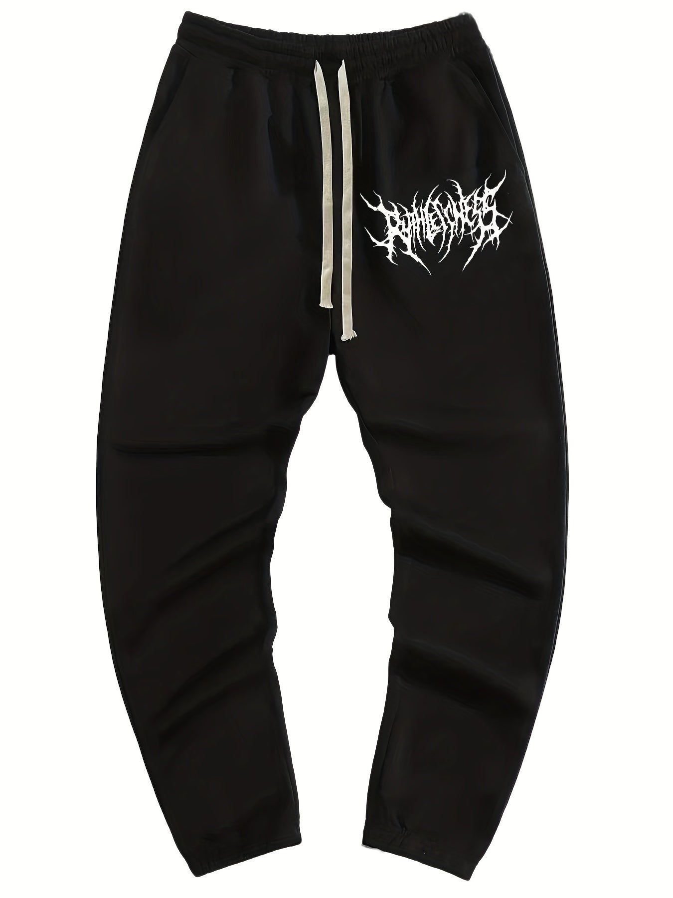 Graphic Pattern Joggers Men's Casual Loose Fit Drawstring Pants