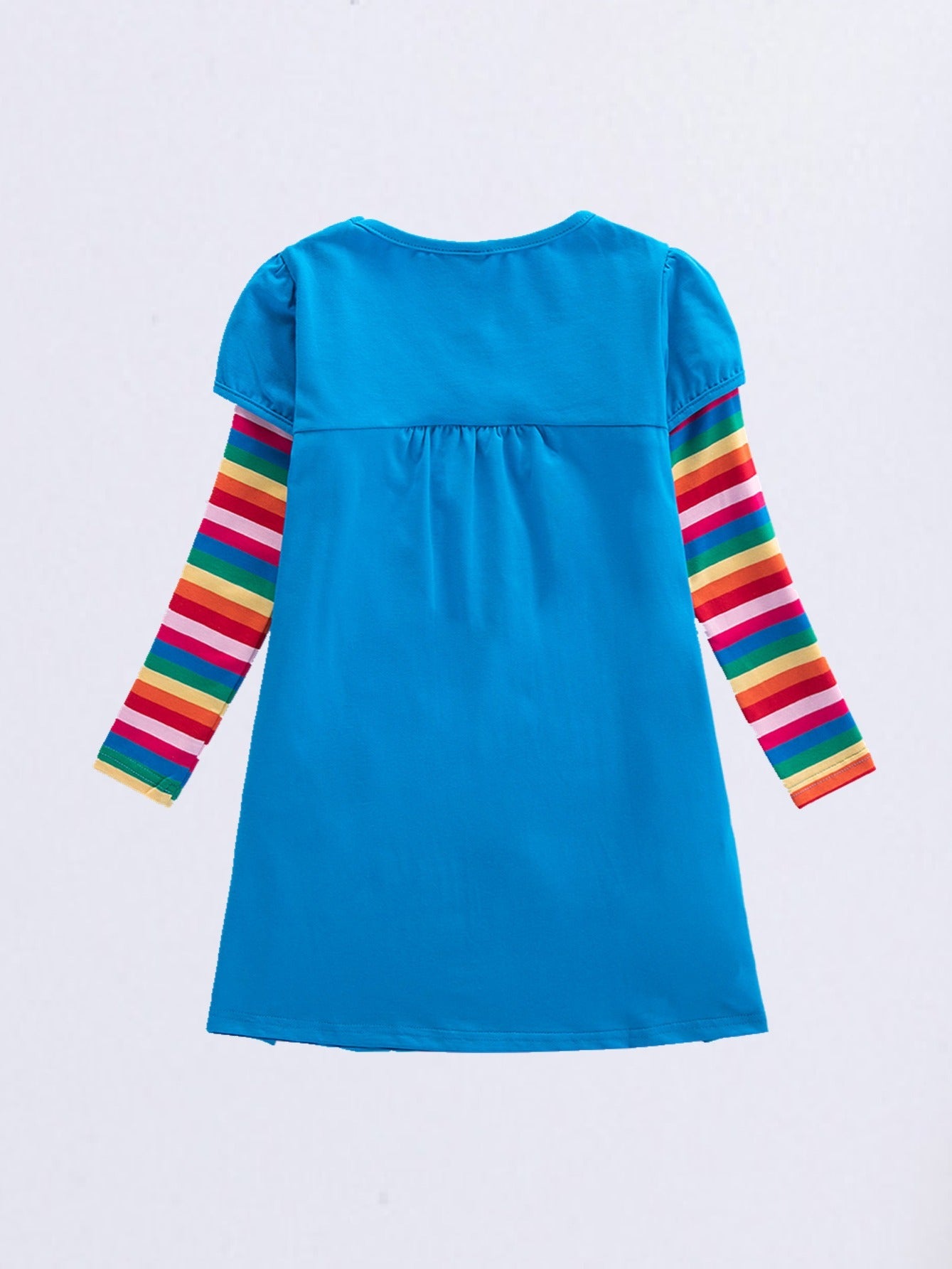 Girls Butterfly Embroidered Dress Long Sleeve