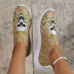 Women's Skull Pattern Sneakers Halloween Trainers