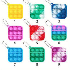 Finger Bubble Decompression Toy with Keychain