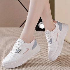 Women's Colorblock Sneakers Low Top Lace Up Walking Shoes