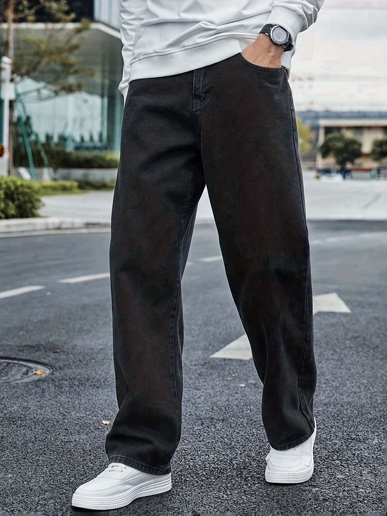 Men's Casual Straight Leg Cotton Jeans