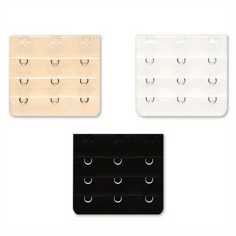 3pcs Bra Extension Buckle Set 3 Rows 3 Hook Strap Extenders