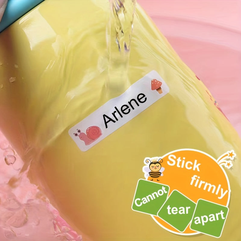 180pcs Custom Name Sticker Waterproof Label Transparent Personalized