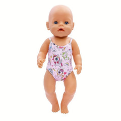 Unicorn Bikini Doll Outfit with Belly Band for 18 Inch Dolls
