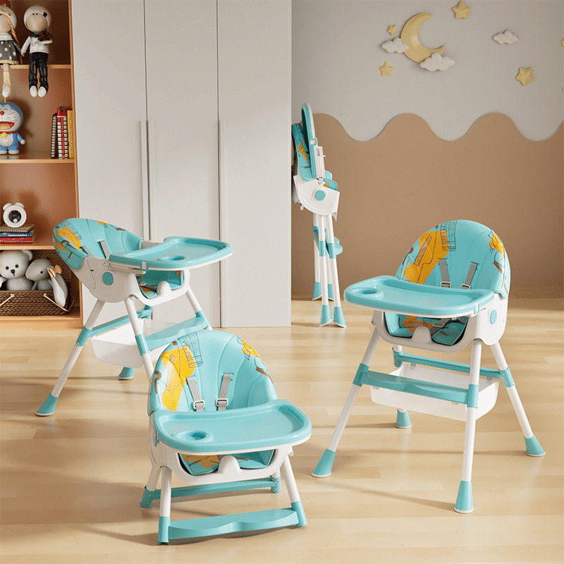 4-In-1 Baby High Chair Child Feeding Height Convertible Removable Tray