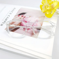 2pcs Men's Light Glasses Unisex Computer Glasses Square Light Glasses