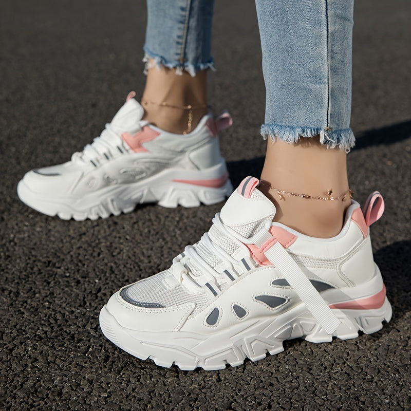 Mesh Breathable Lace Up Sport Shoes Women's Footwear