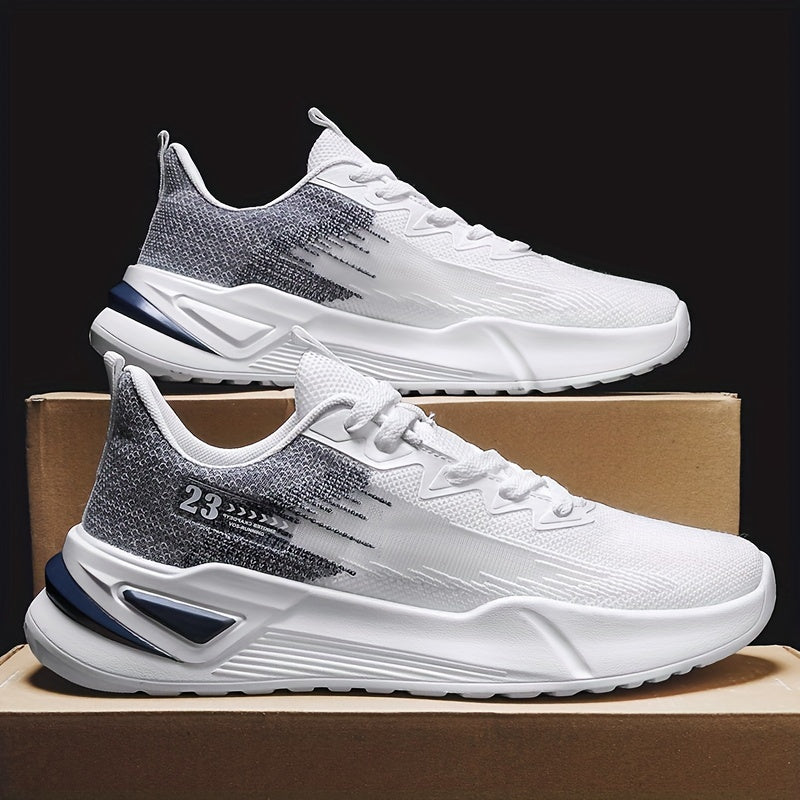 Men's Breathable Lace Up Sneakers Outdoor Walking Shoes