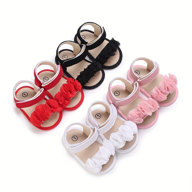 Baby Girls Open Toe Sandals Lightweight Breathable Anti Slip Sandals