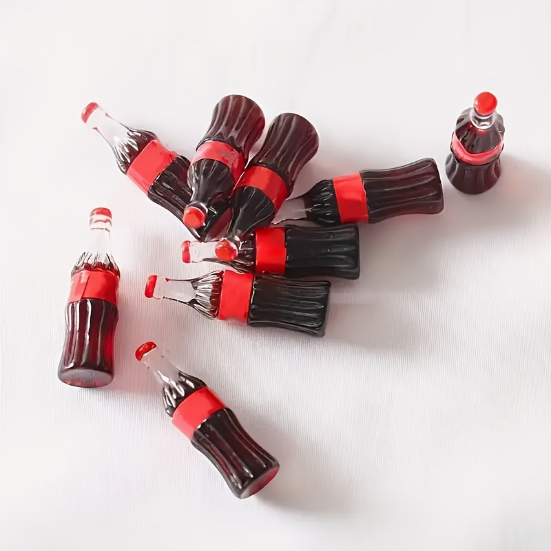10pcs Mini Cola Bottle Resin Pendants for Decor