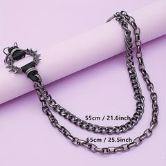 Retro Metal Punk Rock Hip Hop Chain Keychain Men