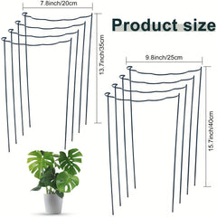 Metal Garden Plant Support Stakes Semi Wavy Outdoor Ring Cage for Tomatoes