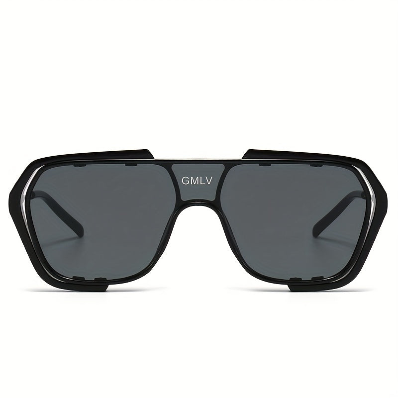 Men's Large Frame Polygon Sunglasses UV Protection
