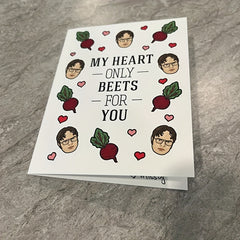 My Heart Beets For You Anniversary Card - Classic TV Show Greeting