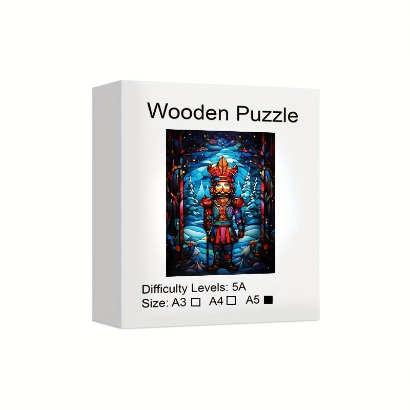 Wooden Nutcracker Shaped Puzzle Toy Birthday Gift Holiday Christmas Halloween