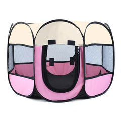 Foldable Waterproof Pet Playpen With Shade