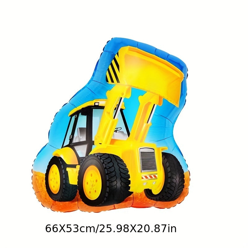 2pcs Excavator Aluminum Film Balloons Boy's Birthday Party Decoration Toy