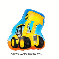 2pcs Excavator Aluminum Film Balloons Boy's Birthday Party Decoration Toy