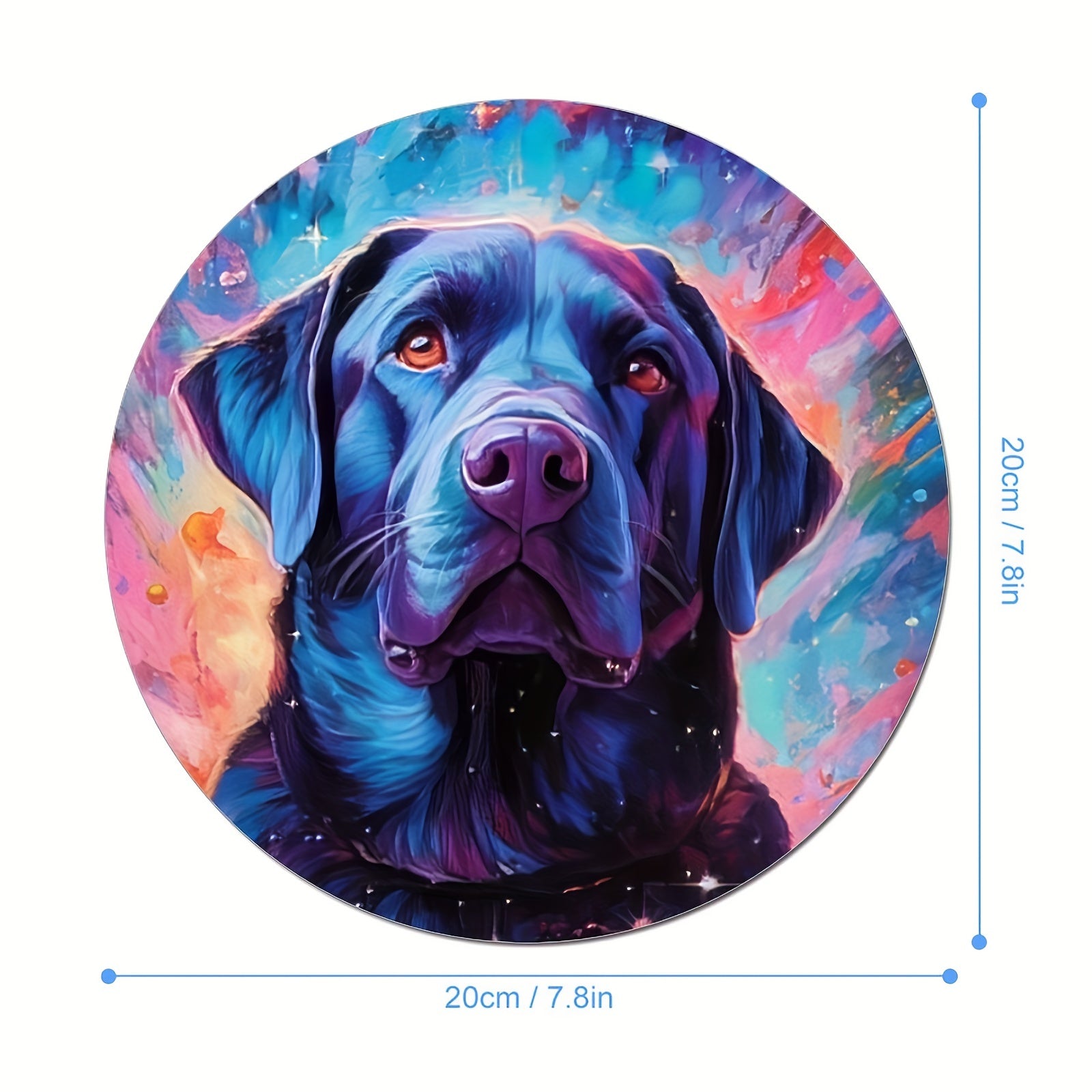 Labrador Dog Art Round Mouse Mat Mouse Pad Non Slip Rubber Base