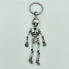 Silver Skeleton Keychain Bag Pendant For Men