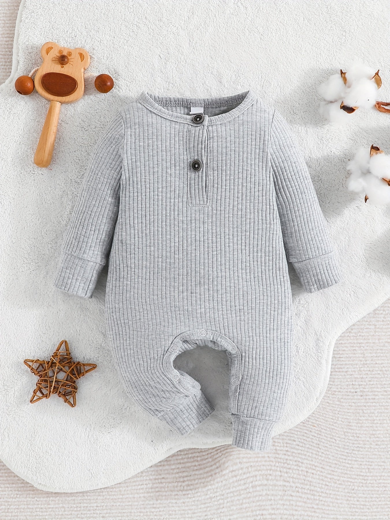 Striped Long Sleeve Romper for Baby Boys & Girls