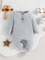 Striped Long Sleeve Romper for Baby Boys & Girls
