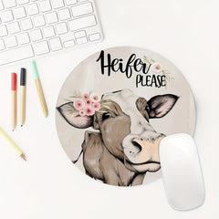 Gaming Mouse Pad for Women 7.8 inch Round Non-Slip Rubber Mouse Mat