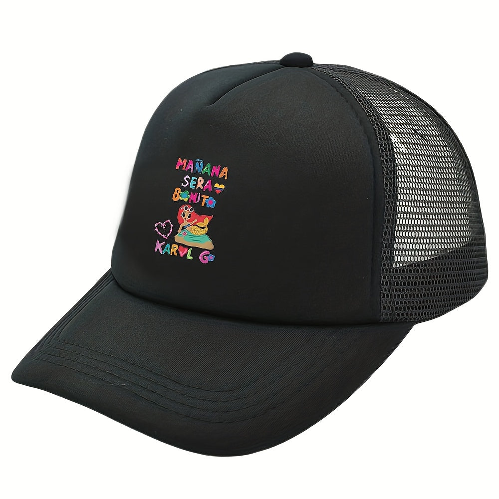 Mermaid Print Trucker Hat Candy Mesh Baseball Cap Lightweight Dad Hats