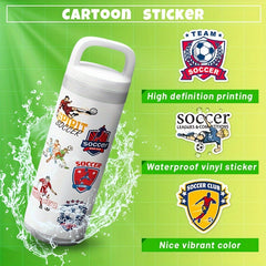 50pcs Football Stickers for Luggage Computer Notebook Soccer Party Favors