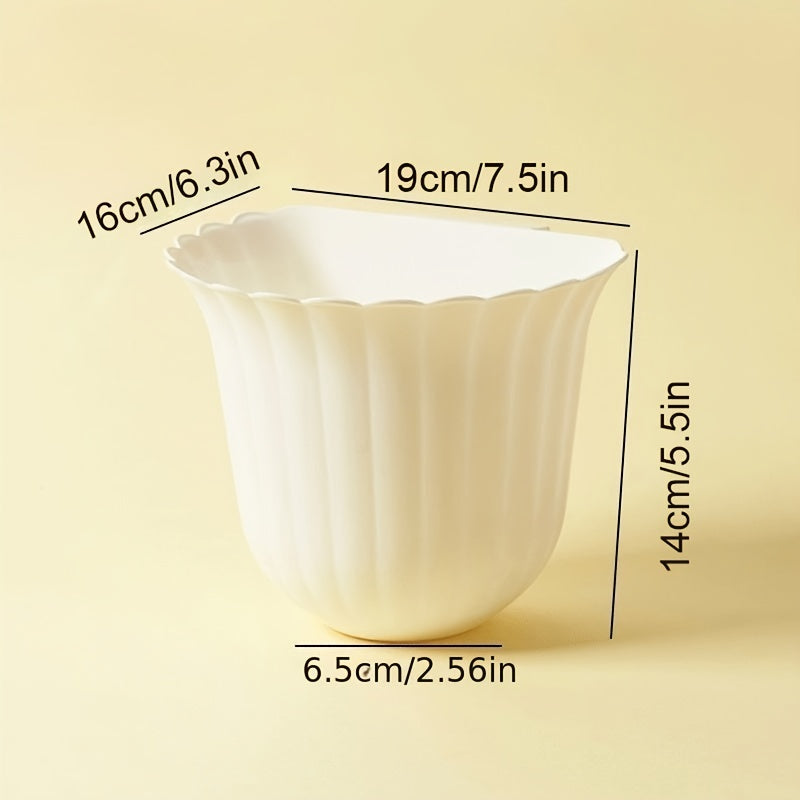 3pcs Wall Mounted Waste Bin with Lid for Office and Bathroom Cabinets