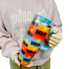 Cow Sunset Printed 40 OZ Tumbler Stainless Steel Water Cup