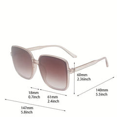 Oversized Square Sunglasses Gradient Glasses Driving Party UV400