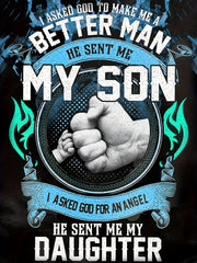 ''MY SON'' Fists Print Men's Long Sleeve Novelty T shirt Stylish Tees For Autumn