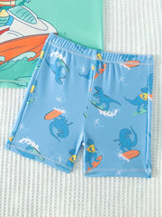 Children's Cartoon T-Shirt & Shorts Set