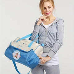 Large Waterproof Diaper Bag Backpack with Animal Print