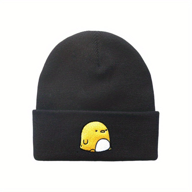 Animal Embroidery Knitted Hat Stylish Beanie Hat Men