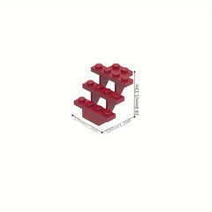 10pcs Small Grain Blocks Set House Stairs Figures DIY Toy Christmas Scene ABS