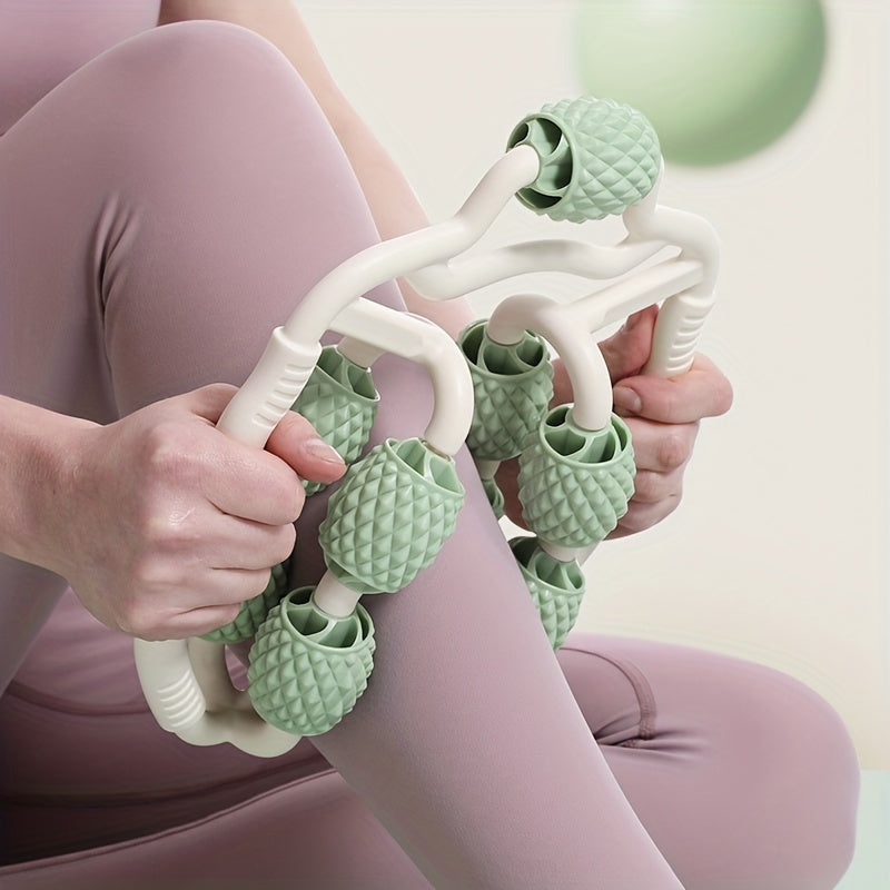 9 Wheels Fitness Massage Roller, Muscle Relaxation Hand Roller