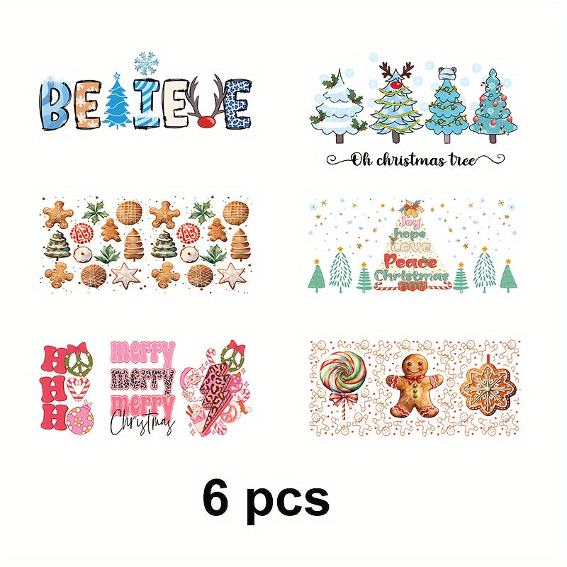 6pcs Cup Decals Rub On Transfers Cup Stickers Crafts