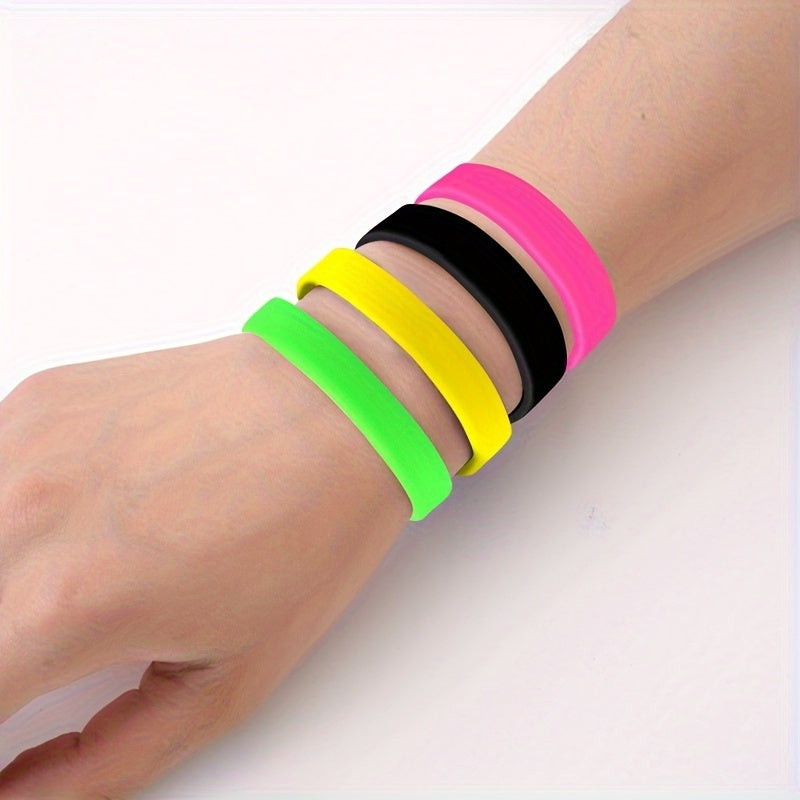 4 Pcs Silicone Sports Bracelet Activity Team Basketball Wristband