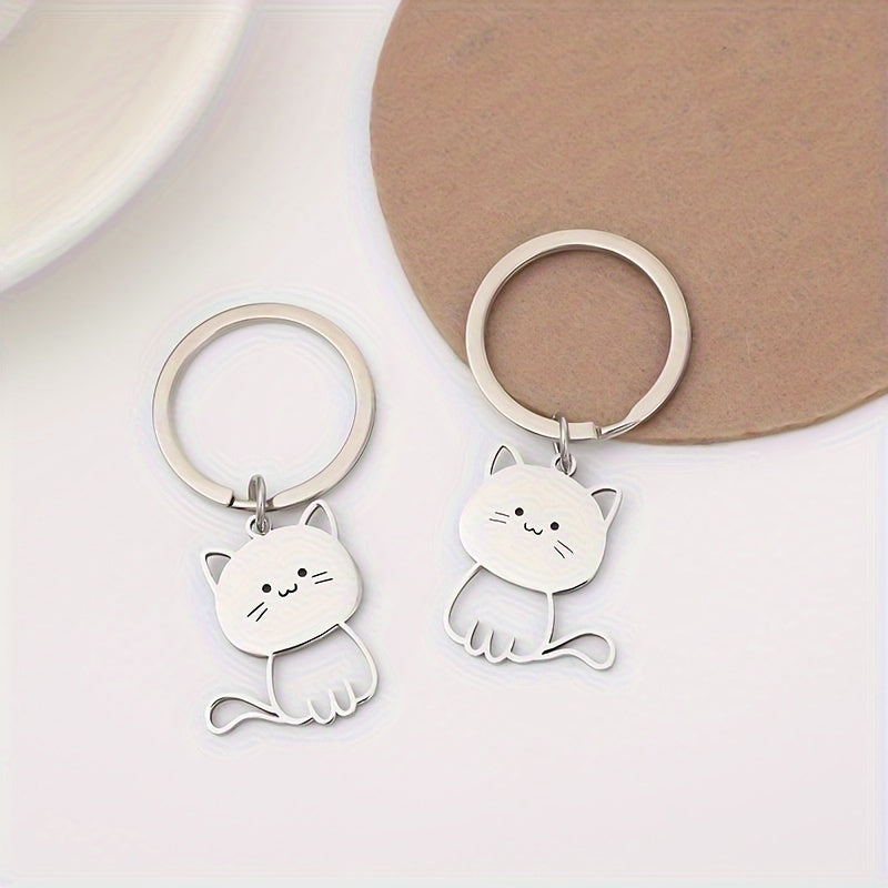 Cat Cartoon Keychain Couple Bag Key Pendant Gift