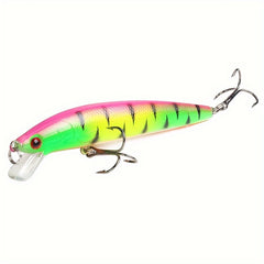 10pcs 12pcs Saltwater Fishing Bait 3D Minnow Artificial Bait 2 Treble Hooks