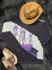 Graphic Print Kangaroo Pocket Hoodie Casual Long Sleeve Drawstring Hoodies